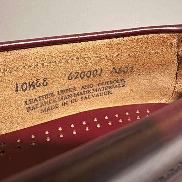 G.H. Bass Weejuns Penny Loafers Burgundy Leather 10.5 EE Wide - Picture 10 of 10